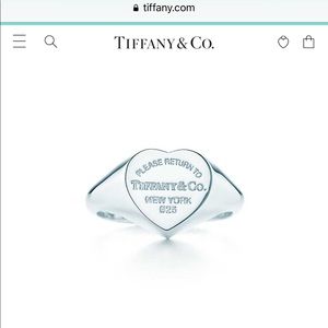 Tiffany &co Heart signet ring